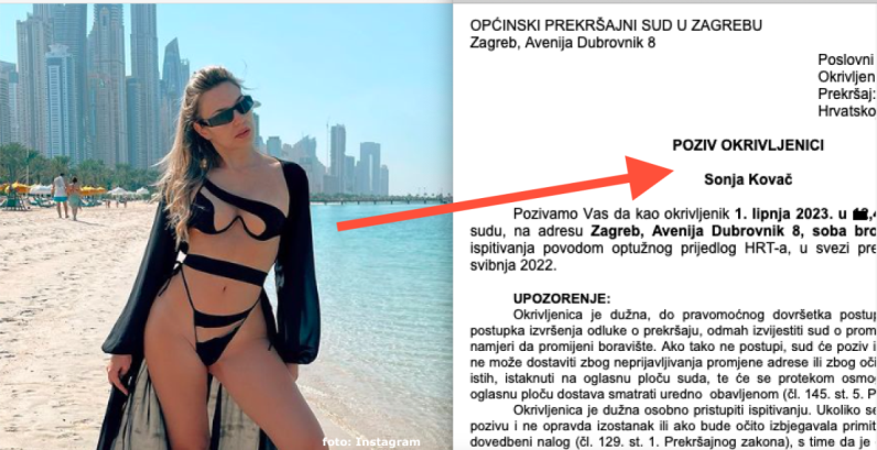 Sonja Kovač na sudu zbog optužbe HRT-a, tko je mogao zamisliti da će glumica i influencerica dospjeti na takve grane da ju ulove 'in flagranti'