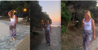 Izabel Kovačić u izdanju kakvom je nikada niste vidjeli, sama bez Matea na morskoj šetnici u Punta Skali, samo jednu stvar nije ispuštala iz ruku