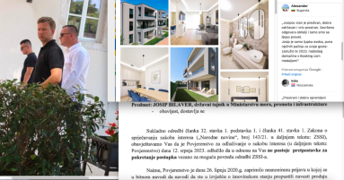 Državni tajnik Josip Bilaver za rentanje svojih luksuznih apartmana u Zadru dobio najviše ocjene na Bookingu, nije morao Povjerenstvu prijaviti 597,75 m2 upisanih na firmu njegove supruge