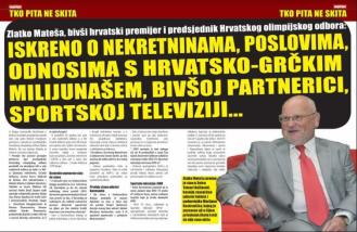  ZLATKO MATEŠA: Iskreno o svemu pa i darovnom ugovoru kojim je od sina dobio stan u Zagrebu, poslovnim udjelima u tvrtkama i mogućem sukobu interesa