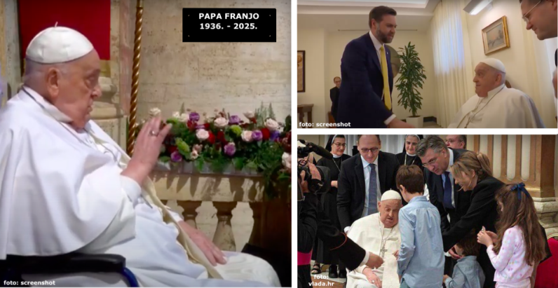 Umro je Papa Franjo, pamtit će ga po željeznom, a ne zlatnom križu i profilu @Pontifex, prije odlaska u Očevu kuću primio je Trumpovog zamjenika i Plenkovića