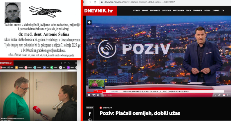 Umro 2 dana nakon Poziva Nove TV, doktor kojeg su pacijenti optužili za ispale implantate pokopan u Đakovu, godinu prije smrti završio u osobnom bankrotu