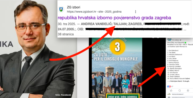 Nesuđeni Kolindin premijer, 'Zmaj od Sv. Eufemije' Damir Vanđelić, ima sina Talijana koji je s 19 godina, bio na listi Mosta na izborima 2025., supruga mu bila na IDS listi 