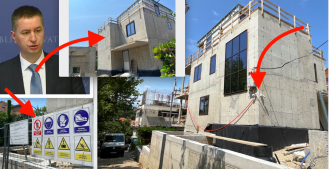Nedovršenu rezidenciju Fabrisa Peruška na Šalati nadziru brojne kamere, pristup strogo zabranjen, kako je skriveno ime investitora netko je napisao ime poznatog pjevača