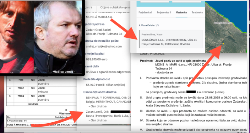 Agent Luke Modrića, najmoćniji srpski menadžer, na korak do dozvole za 2 vile s bazenom kraj Zadra, kupio je silne nekretnine podno Velebita, bogu iza nogu