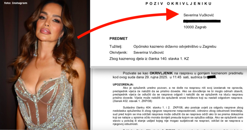 Severina pozvana na kazneni sud u Zagrebu, prijeti joj ZATVOR, a sutkinja joj je izdala dugačko UPOZORENJE ako ne dođe