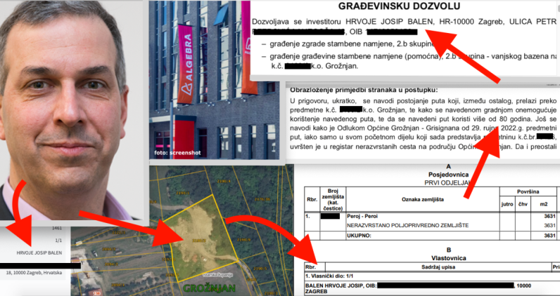 Direktor Algebre gradi vilu s bazenom kraj Grožnjana, susjedi se žalili jer ostaju bez puta koji koriste više od 80 godina, nije im uvaženo
