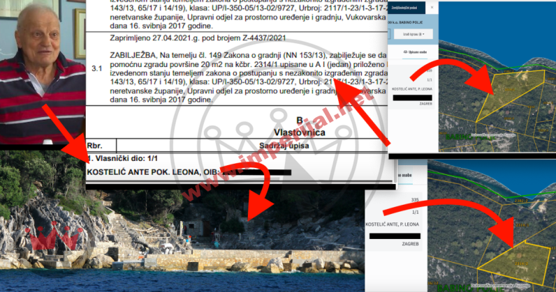 Ante Kostelić nezakonito izgradio čak 8 građevina na Mljetu na svojih 33.376 m2, rekao da taj raj ne bi  prodao ni za 20 milijuna €,  otkriven 2017. ali nikome ništa