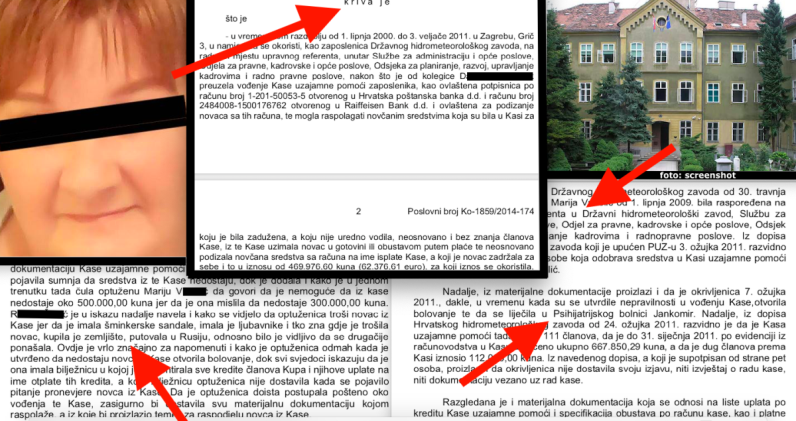 S računa podigla pola milijuna kn, trošila na luksuz pa završila na Psihijatriji, potom osuđena za krađu Kase uzajamne pomoći 89 djelatnika DHMZ-a