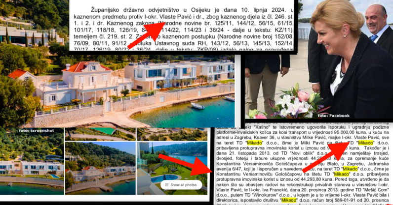 Za 55 milijuna € prodaje se luksuzni kompleks na Šipanu u kojem je Kolinda uživala, gazda je Putinov maser zbog kojeg prijeti zatvor bivšoj ZG gradonačelnici