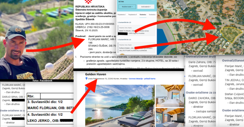 Srnin kum Florijan Marić, koji je s Lekom vlasnik ilegalnog luksuznog 'Zlatnog utočišta' na Murteru, dobio dokument za hotel na top lokaciji na istom otoku