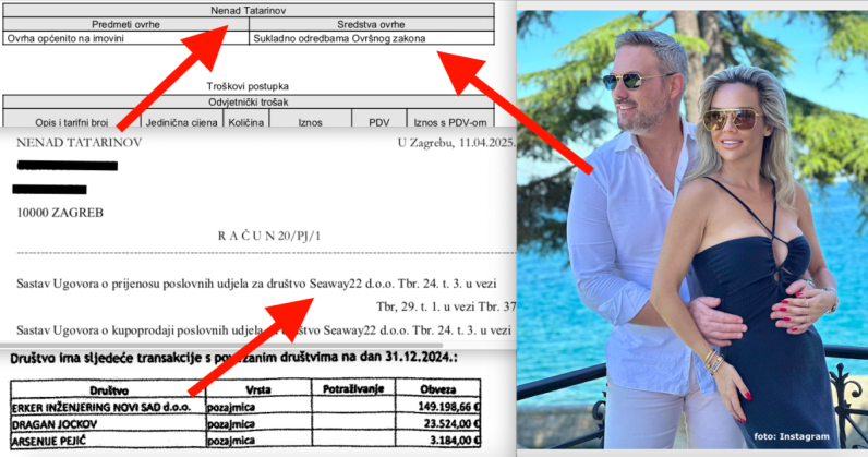 Bivši muž Maje Šuput pred ovrhom, Nenada Tatarinova goni odvjetnik zbog zagrebačke tvrtke vlasnika iz Srbije, intrigira 1 detalj