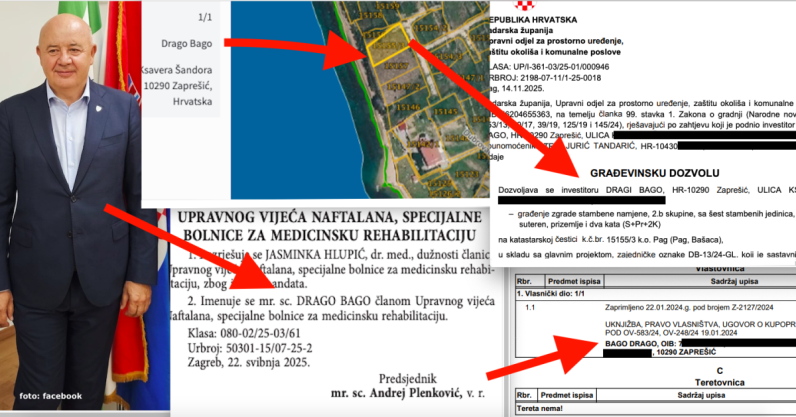 Lokalni HDZ-ovac i član Upravnog vijeća Naftalana gradi vilu sa šest stanova tik do mora na Pagu, susjed mu je moćni ZG HDZ-ovac, direktor državne agencije 