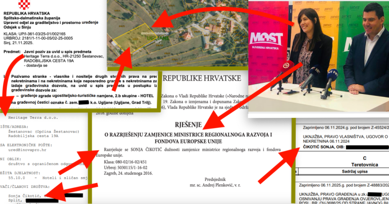 Hotel u Dalmaciji gradi bivša Mostova saborska zastupnica, nekad zamjenica Gabrijele Žalac i članica Vlade RH, hvalila se kako je prije skupljala plastične boce