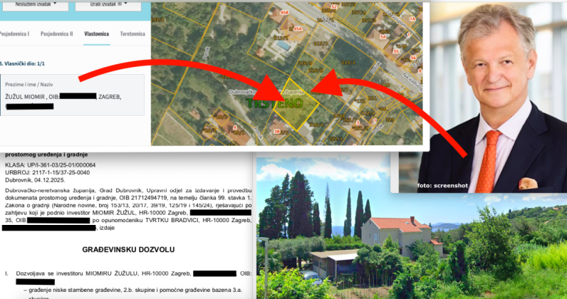 Miomir Žužul dobio dozvolu za vilu s bazenom iznad Arboretuma u Trstenom kraj Dubrovnika, otkrivamo kako je kupio taj komadić jadranskog raja i što gradi