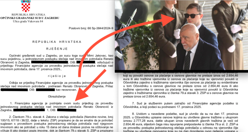 Ocu unuka bivšeg hrvatskog predsjednika sud odbio osobni bankrot, imao tvrtku s osuđenikom koji je s majčinim lešom živio 4 godine u stanu u Zagrebu