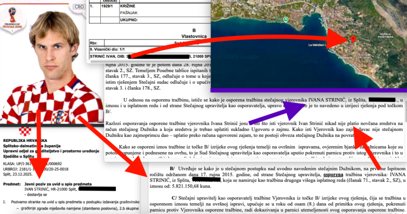Bivši Vatreni kupio pašnjak s pogledom na more i zatražio dozvolu za vilu, u stečaju splitske tvrtke tražio 5,8 milijuna nikad uplaćenih kuna