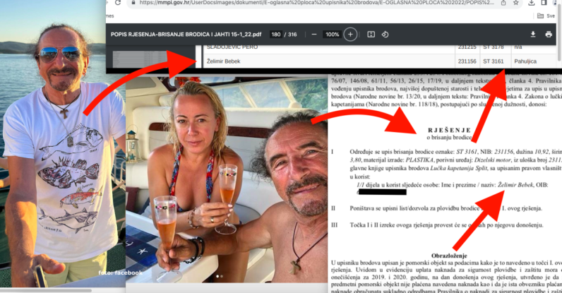 Željko Bebek s obitelji godinama ilegalno krstario Jadranom, dozvole za plovidbu njegovoj jahti Pahuljica poništene zbog neplaćanja onečišćenja