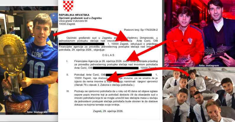 Fina traži bankrot bivšeg Dinamovog dragulja i 'zločestog dečka' koji je zabijao u Ligi prvaka, sud smatra da nema imovinu, pozvani vjerovnici