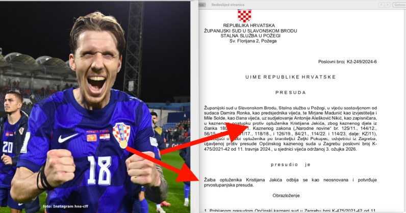 Potvrđena presuda Vatrenom za širenje zaraznih bolesti, prijeti mu zatvor ako ne plati, žalio se kako je kućni test pokazao da je negativan na virus