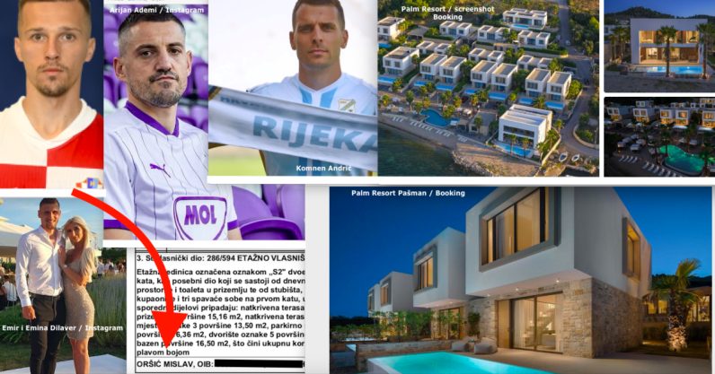 Dizajnerske vile Mislava Oršića, Arijana Ademija, bivših igrača Dinama i Rijeke iz BiH i Srbije u Palm Resortu na Jadranu rentaju se za 5.390 €  tjedno, a čišćenje naplaćuju 755 € 