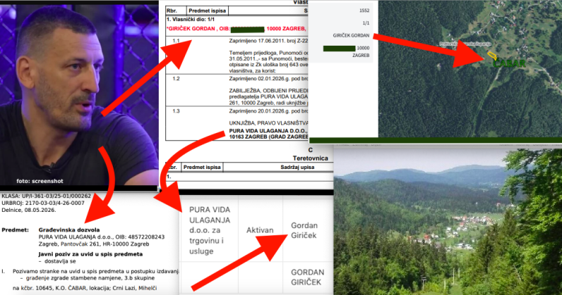 Gordan Giriček gradi vilu u Gorskom Kotaru na livadama koje je prodao svojoj tvrtci,  blizanci koje je rodila njegova jedinica imat će zimi gdje skijati 