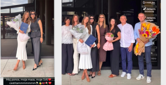 Josipa Pleslić (ex-Rimac) puca od ponosa, njena kći diplomirala kod zeta brata Željke Markić na ZŠEM-u, pojavila se bez drugog muža, a slikala s prvim