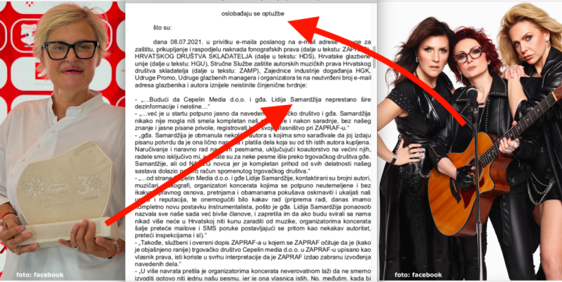Menadžerica Lidija Samardžija izgubila kazneni spor protiv Frajli, sve je počelo mailom o krađi autorskih prava, a sudu predloženo saslušanje pola estrade