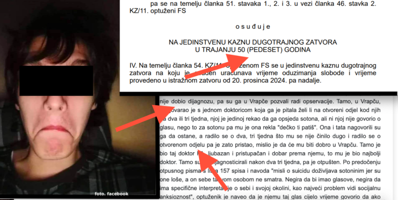 Ubojica iz OŠ Prečko žalio se na sudske odluke, unutarnje glasove krivio za zločine, pio je Monster, miks alkohola, šake maminih Normabela, noževe skrivao posvuda