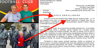 Sude ocu Vatrenog Lovre Majera, i zatvorska kazna predviđena za taj prekršaj, poziv za ročište nije primio u vili u Prekom pa mu oglasili preko sudske ploče