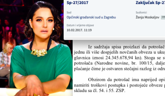 Muž Martine Tomčić zatražio osobni stečaj zbog duga od skoro 25 milijuna kuna