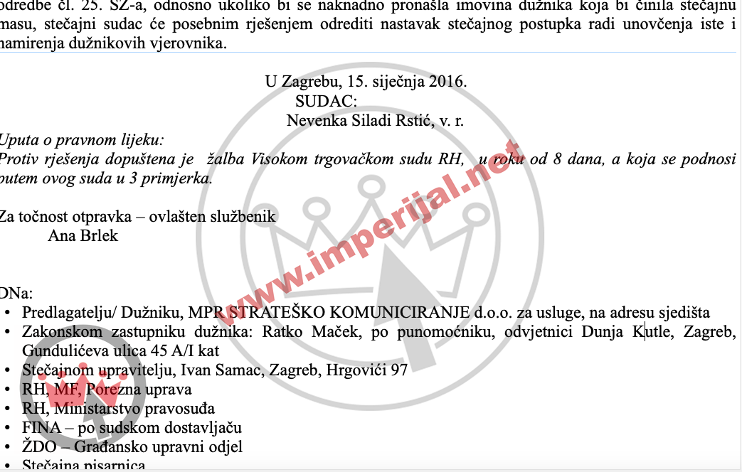 Ratko Maček pred ovrhom zbog neplaćenih računa - Imperijal.net