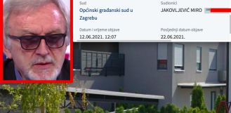 Ime Ćirinog psihijatra Mire Jakovljevića na sudskoj ploči zbog luksuznog stana