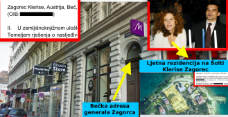 General Zagorec živi u bečkom luksuzu, velebna vila na Šolti zbog koje je devastirana obala upisana na suprugu Klerisu