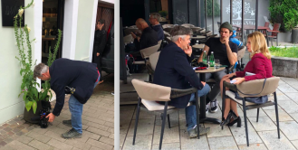 Dario Juričan, vlasnik firme Remetinec Solutions koja se prije zvala 'Milan Bandić usluge protuusluge', naklonio se cvijetu pa izveo Milanovićevu Zlatu Đurđević  na kavu