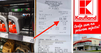 KUPCI OPREZ - PRIZNALI DVOSTRUKE CIJENE TRAŽENOG ARTIKLA: U splitskom Kauflandu na polici litra motornog ulja košta 4.19 € a na blagajni naplaćuju 6.99 €