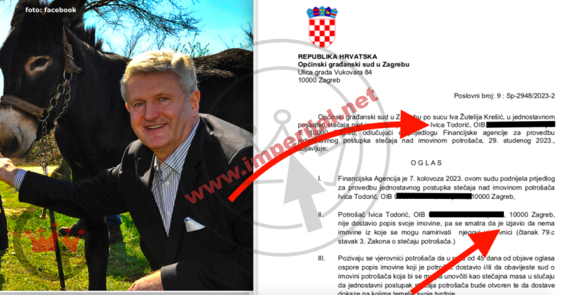 Financijska agencija traži BANKROT Ivice Todorića, sud smatra kako bivši gazda AGROKORA koji živi u Kulmerovom DVORCU na Šestinama nema nikakvu imovinu